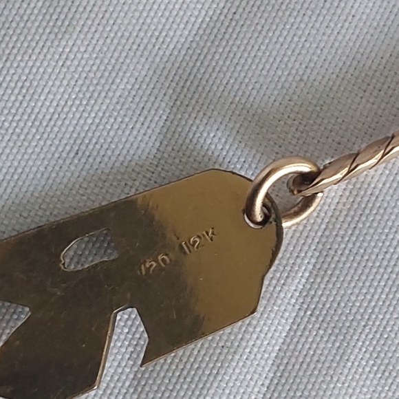 VINTAGE 12 KARAT YELLOW GOLD , ROSE  SPELLED OUT NAME ESTATE CHAIN NECKLACE - Picture 5 of 10